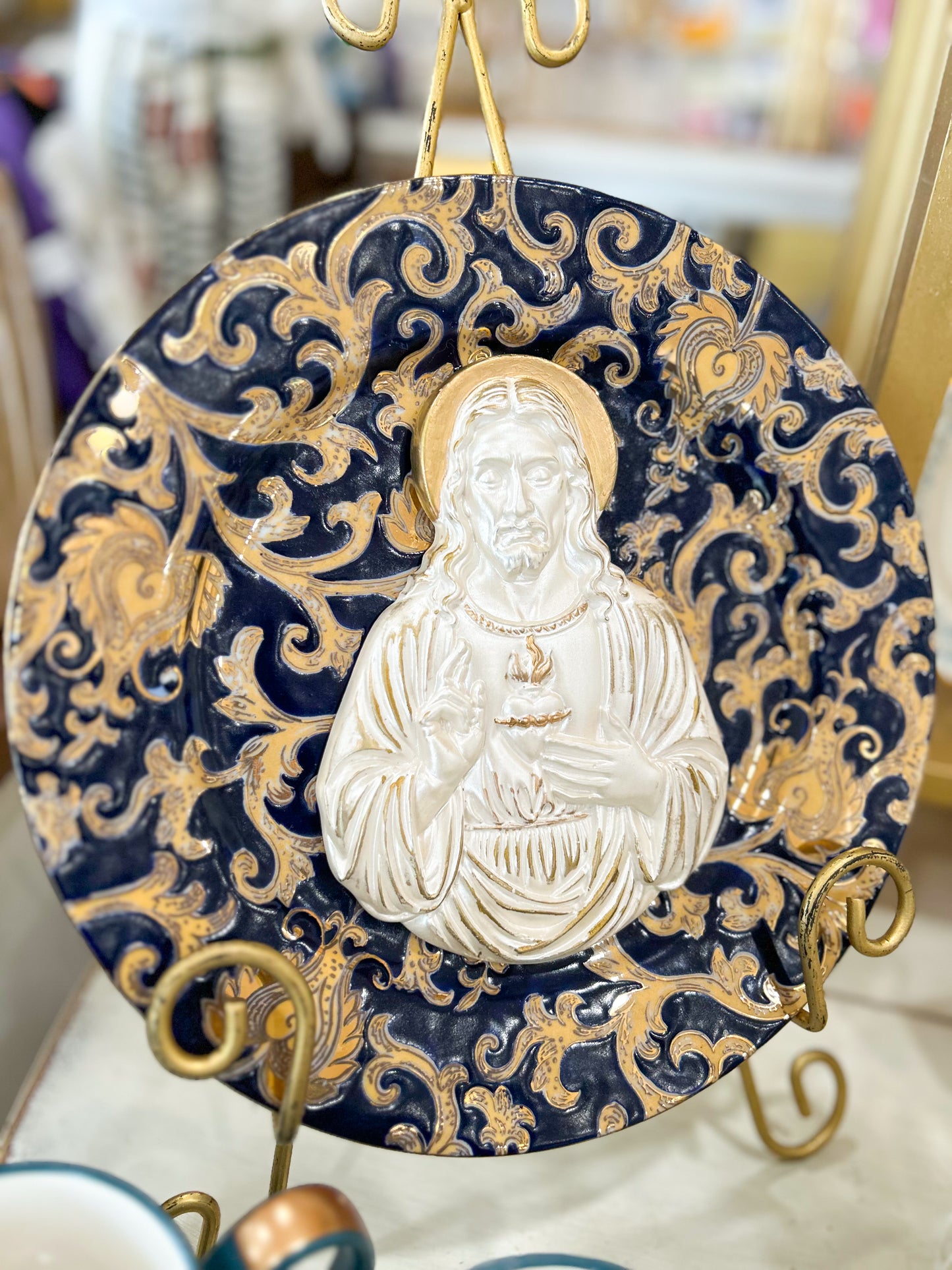 Sacred Heart of Jesus with Halo Wall Plate