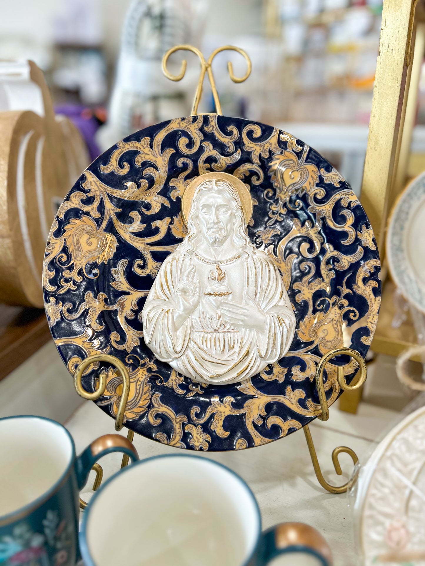 Sacred Heart of Jesus with Halo Wall Plate