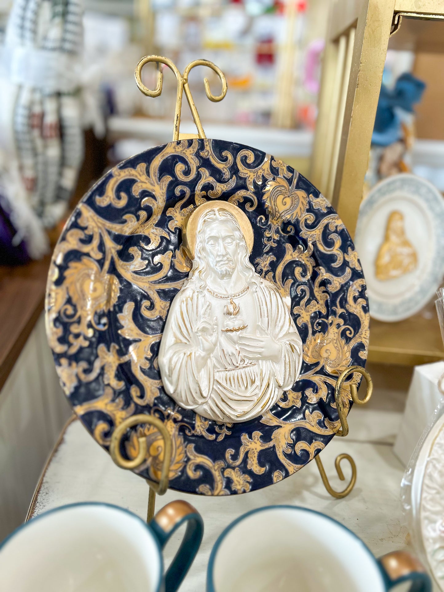 Sacred Heart of Jesus with Halo Wall Plate
