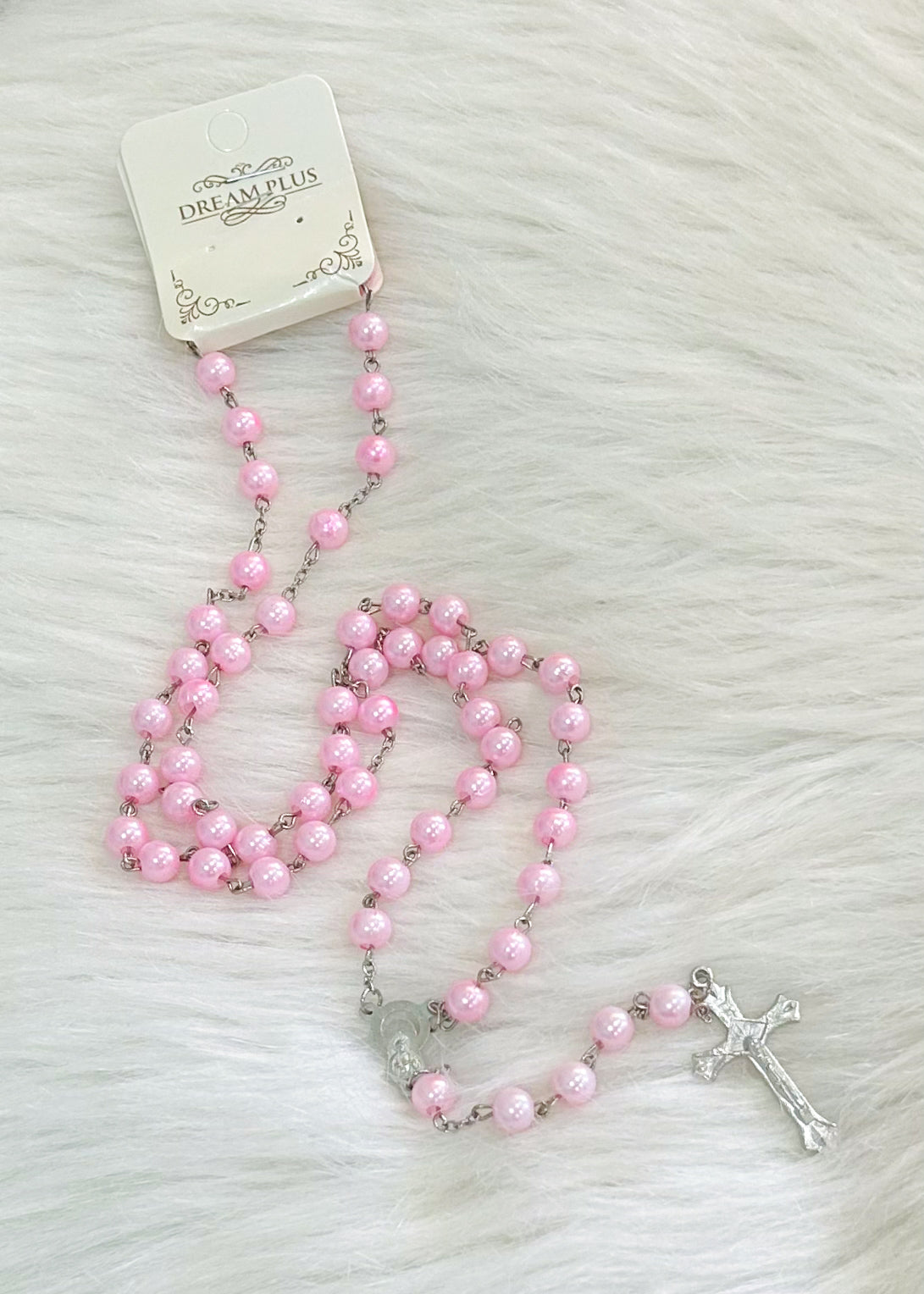 Pearl Color Beaded Rosary