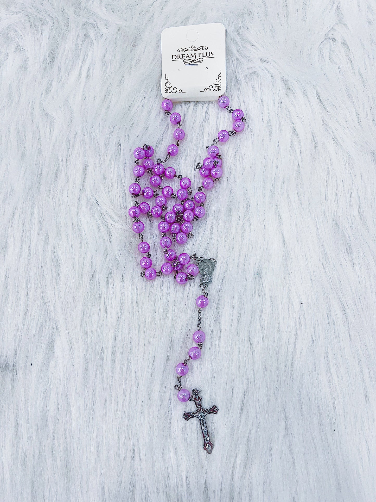 Pearl Color Beaded Rosary
