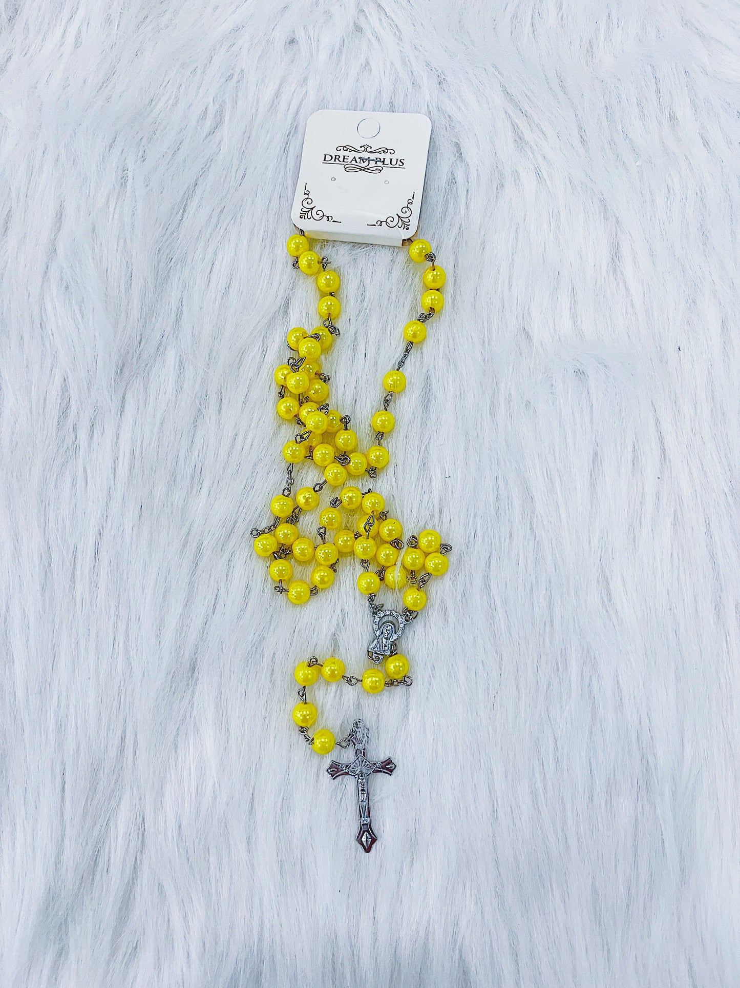 Pearl Color Beaded Rosary