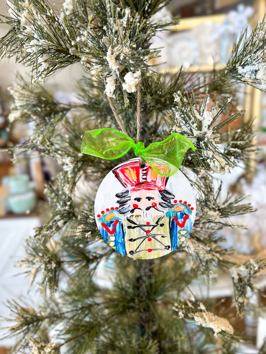 Red Nutcracker Circle Ornament