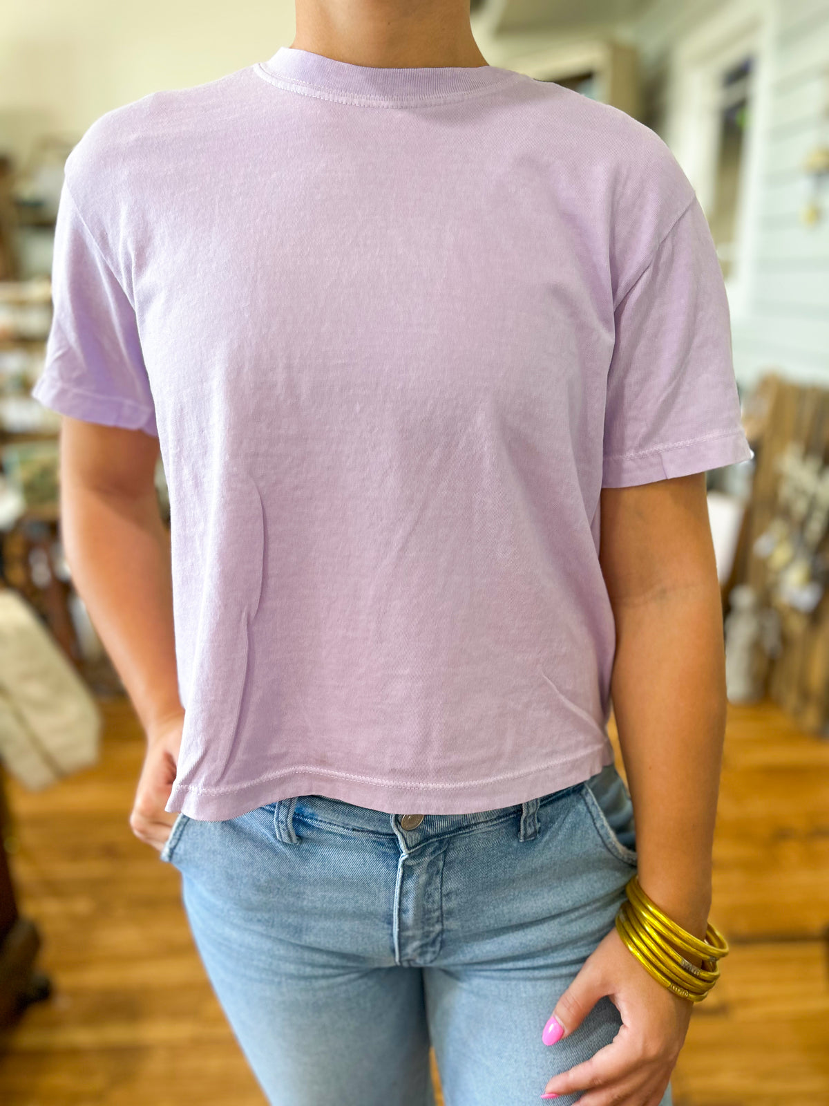 Light Lavender Boxy T-Shirt Comfort Colors