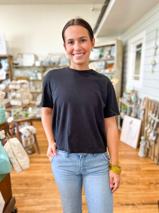 Black Boxy T-Shirt Comfort Colors