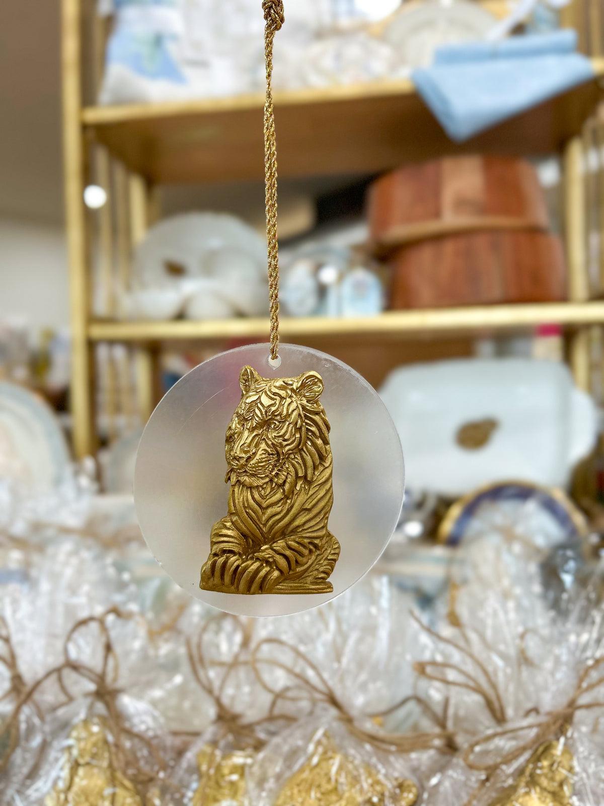 Golden Roar Disc Ornament