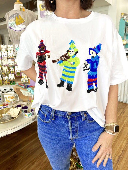 Mardi Gras Musicians Boxy Tee