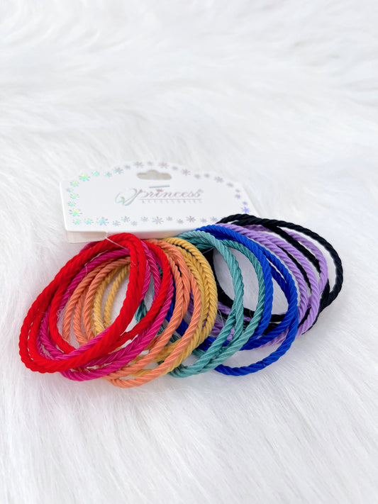 Colorful Twisted Ponytails