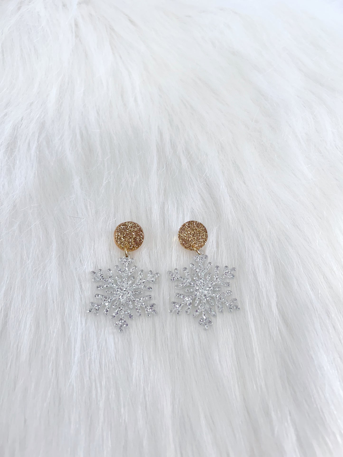 Glitter Snowflakes Earrings