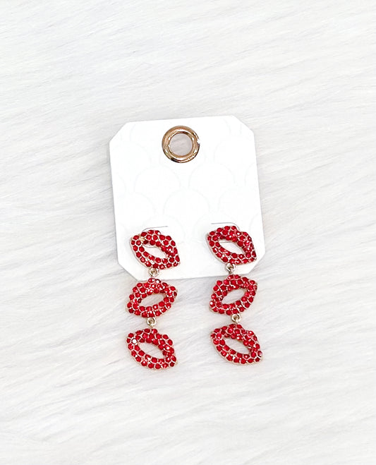 Kisses Jeweled Dangle Earrings