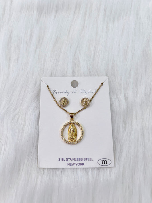 Mary Earring& Necklace Set