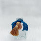 Blue Lace Crystal Bud Vase