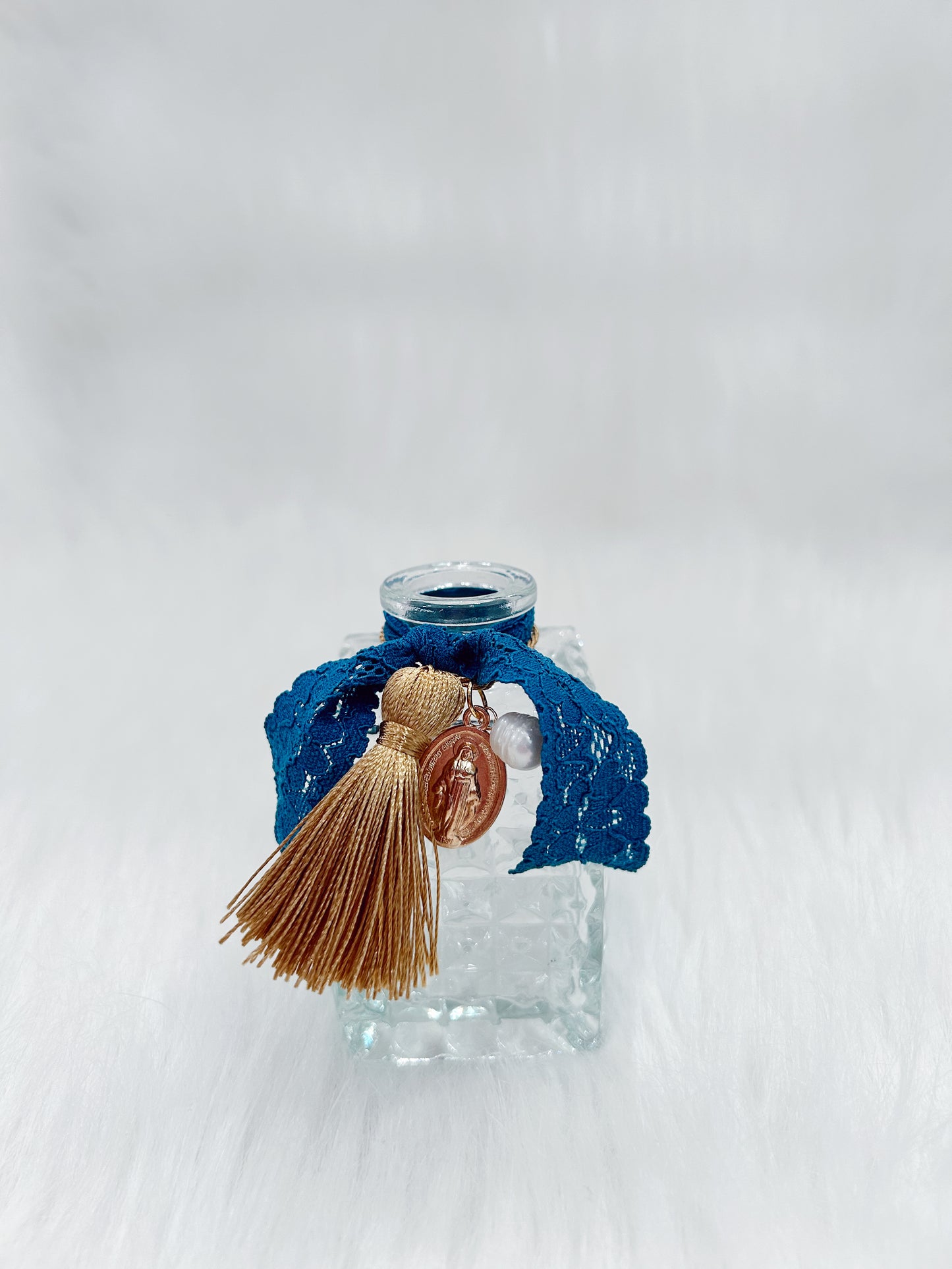 Blue Lace Crystal Bud Vase