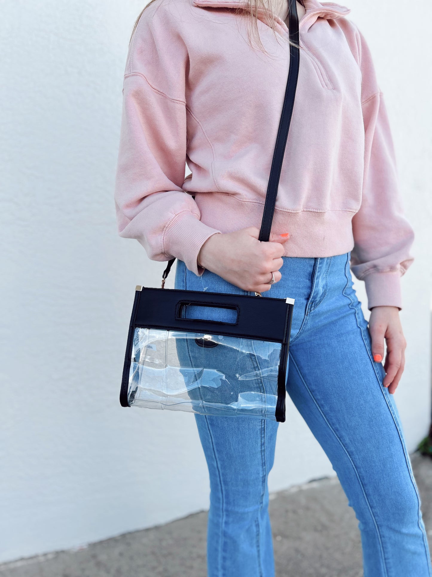 Quilted Clear Clutch Purse