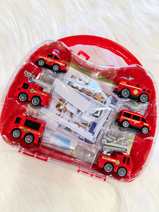 Set of Pull-Back Fire Vehicles