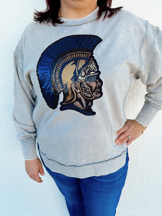 Trojan Vintage Wash Grey Sweatshirt