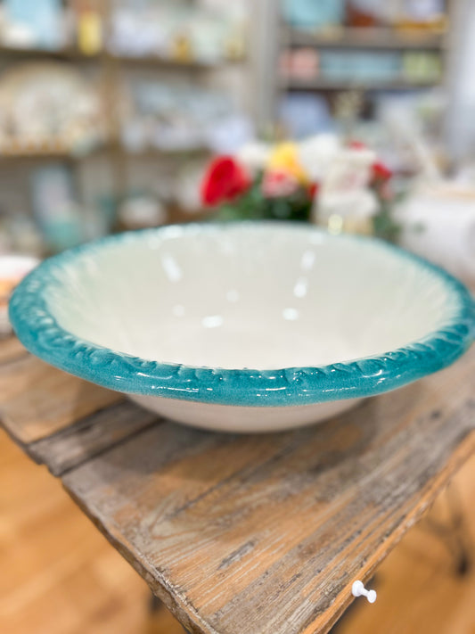 Lillian Blue Rim Bowl