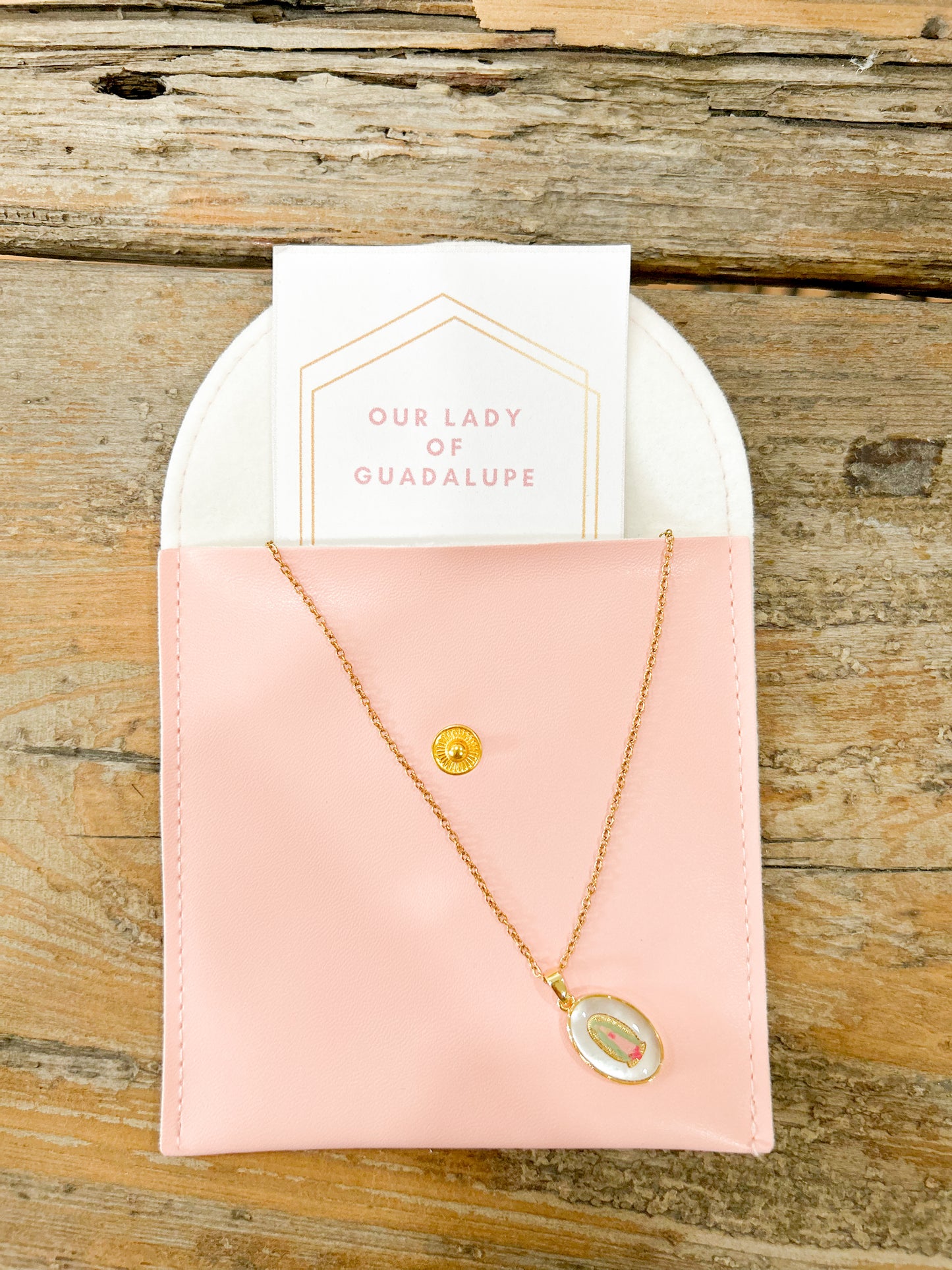 Harleigh Leonards Dainty Our Lady of Guadalupe Necklace