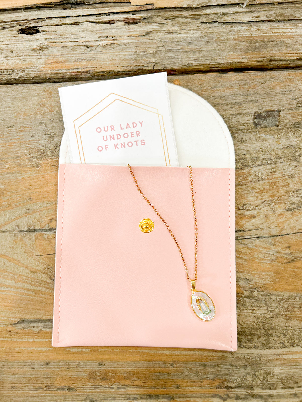 Harleigh Leonards Dainty Our Lady Undoer of Knots Necklace