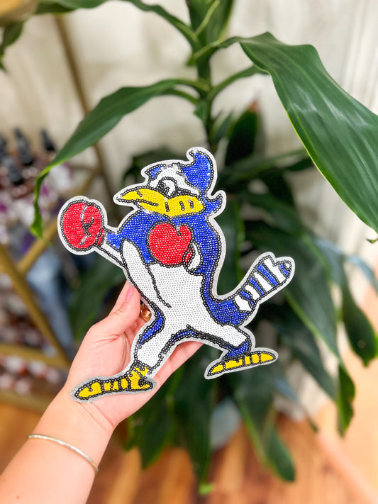 Patch-Fighting Bluejay Sequin