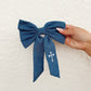 Clara Denim Bow With Cross