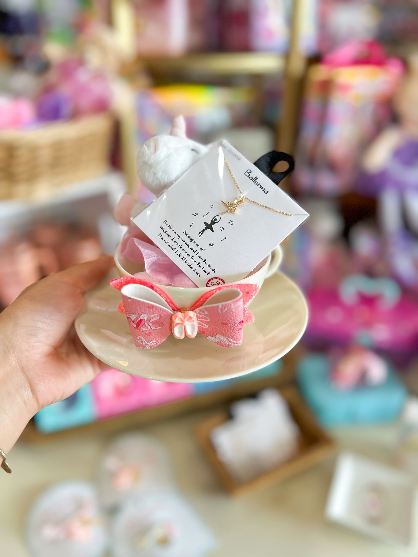 Teacup Dish with Ballerina Bow