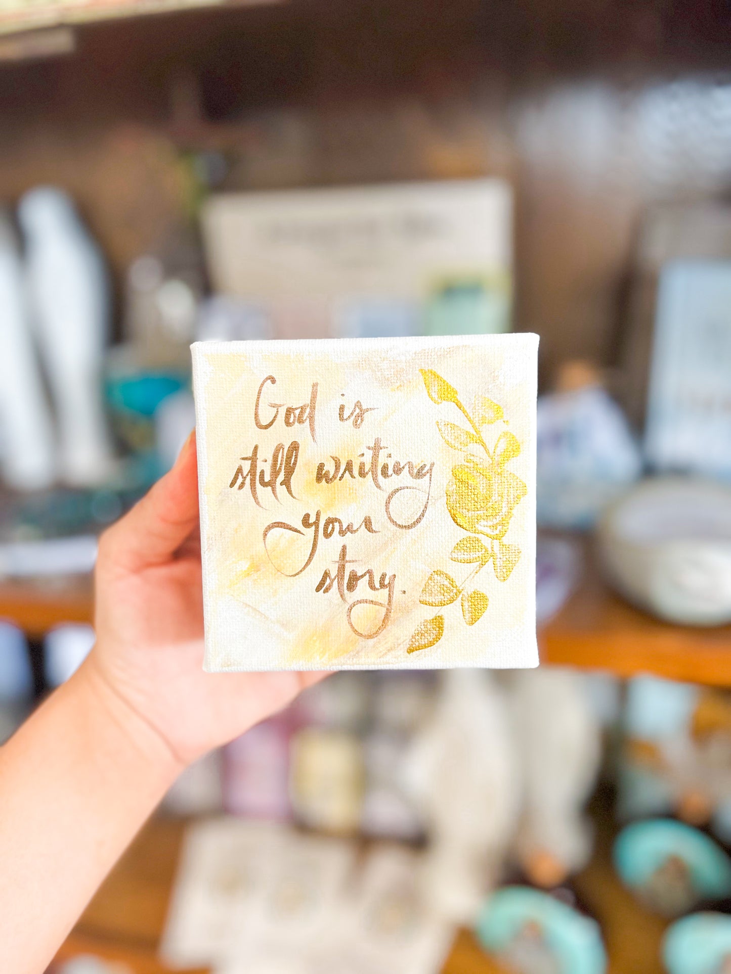 4x4 God is Still Writing Your Story Canvas Art