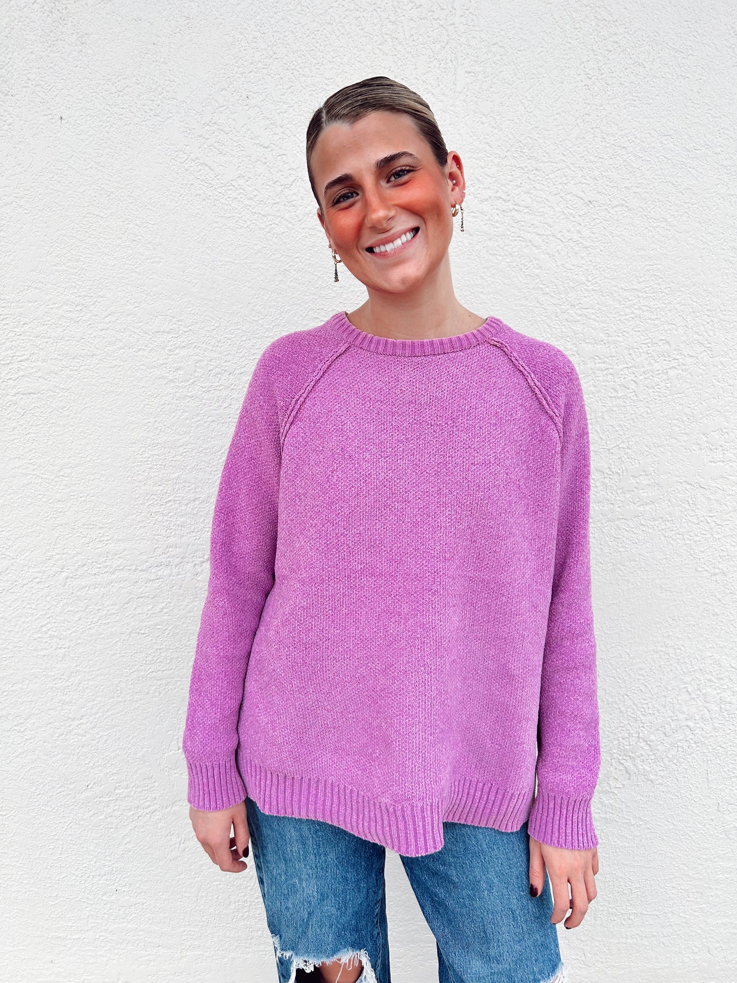 Chenille Lavender Sweater