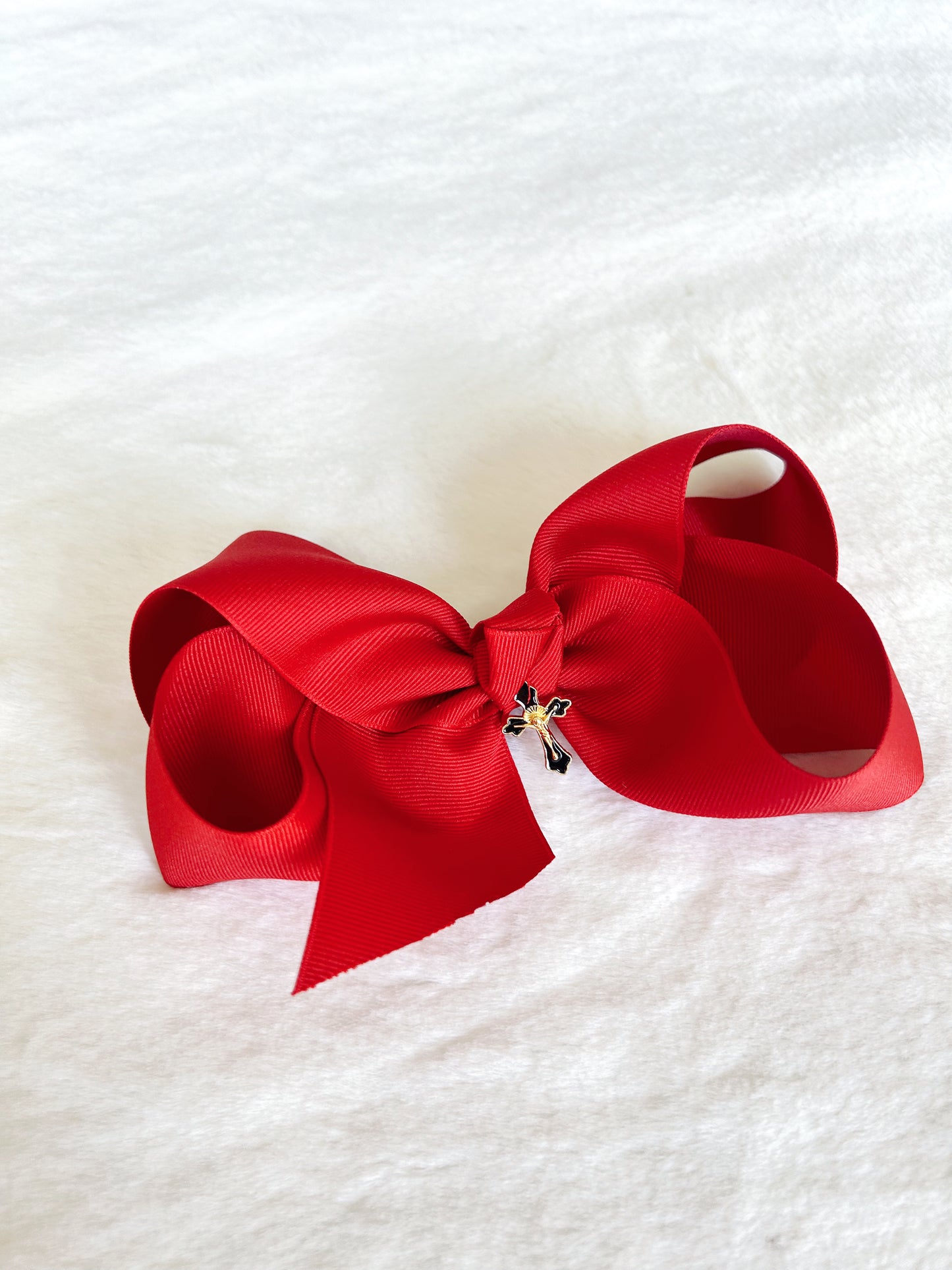 Rose Red Classic Bow with Charm