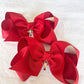 Rose Red Classic Bow with Charm