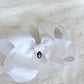 Rose White Classic Bow with Charm