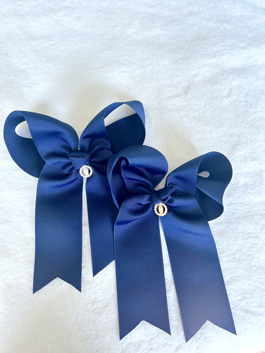 Maria Navy Hanging Bow with Charm