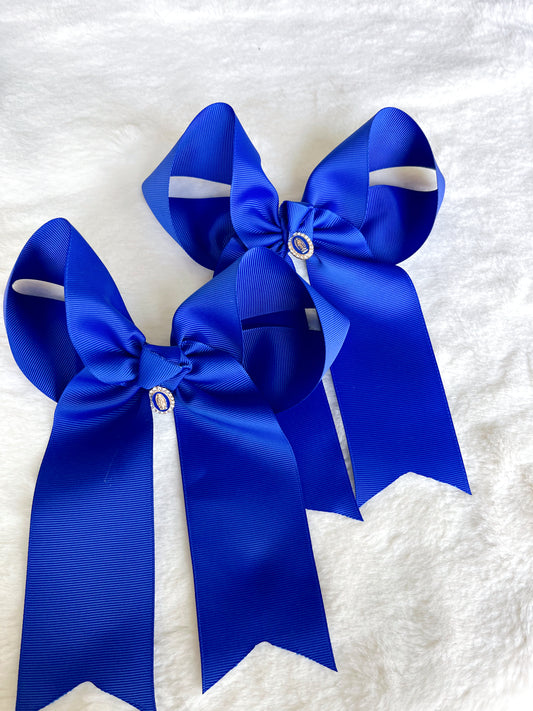 Maria Royal Blue Hanging Bow with Charm