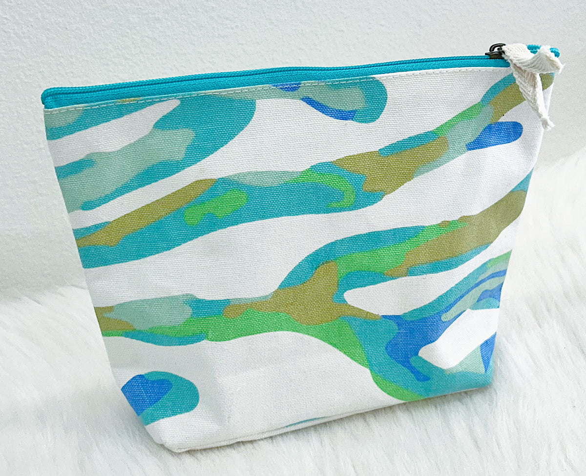 Jute Coral Cosmetic Bag