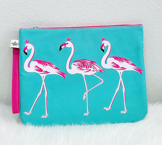 Caribbean Flamingo  Wet/Dry Cosmetic Bag