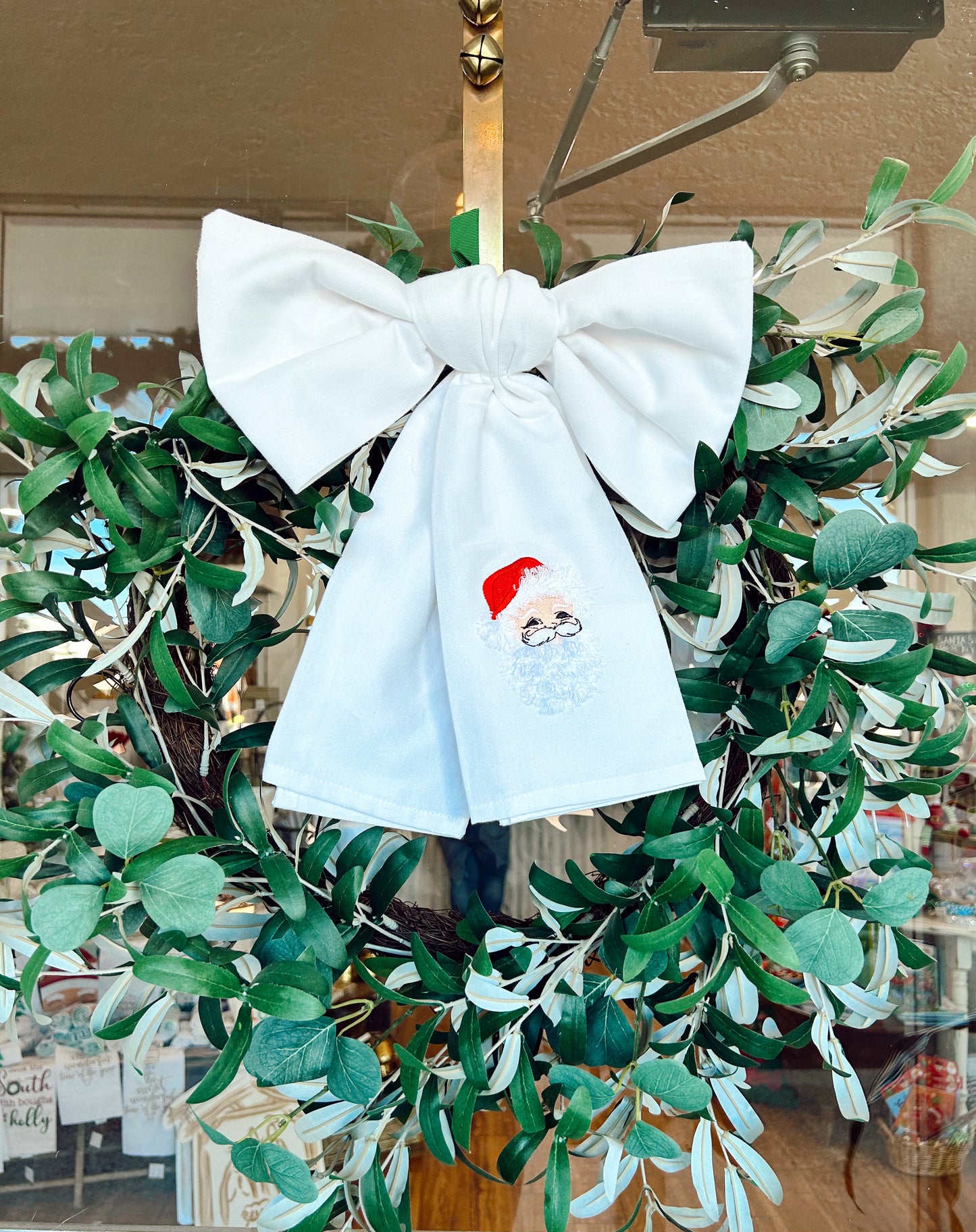 Santa Wreath Bow