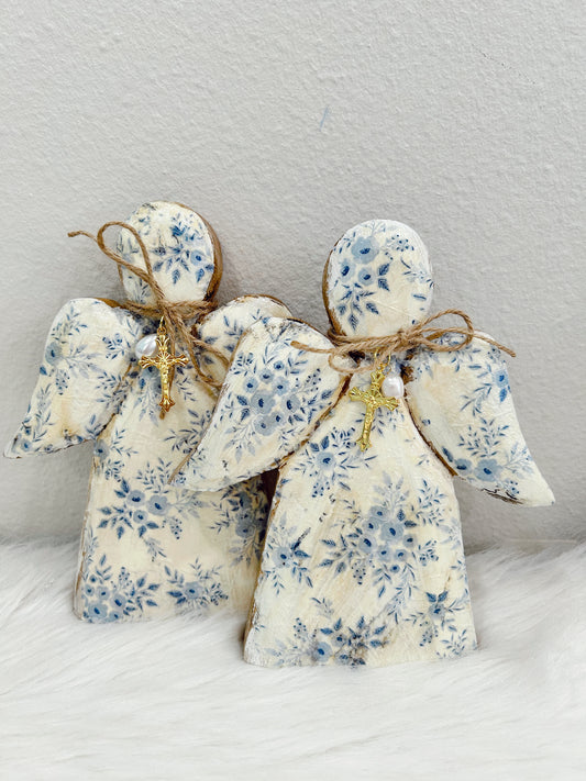 Wooden Floral Angels