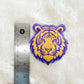 Patch- Small Purple/Gold Tiger Face
