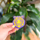 Patch- Small Purple/Gold Tiger Face