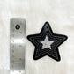 Patch- Black Star with Silver Center