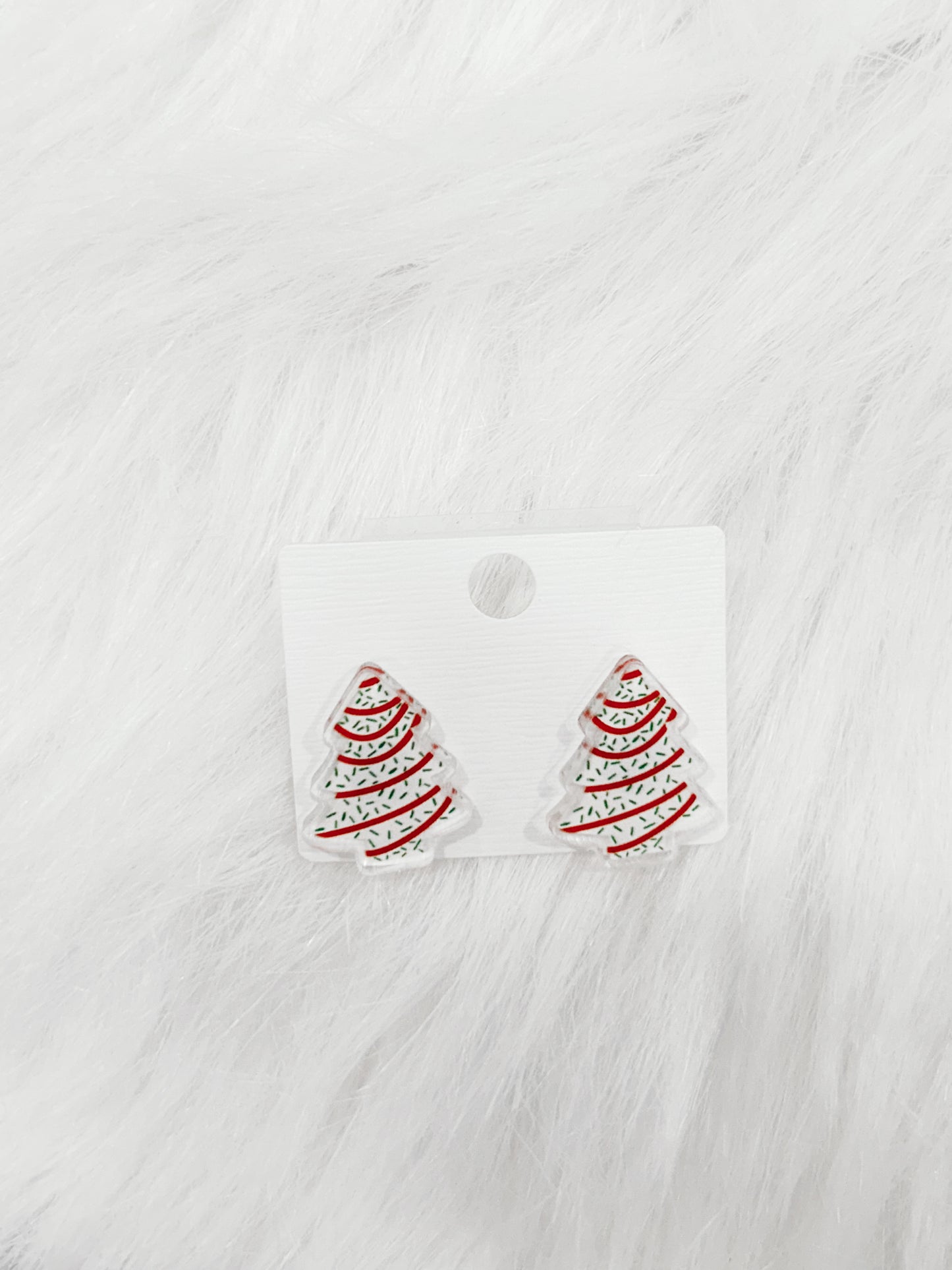 Lil Debbie Christmas Tree Earrings