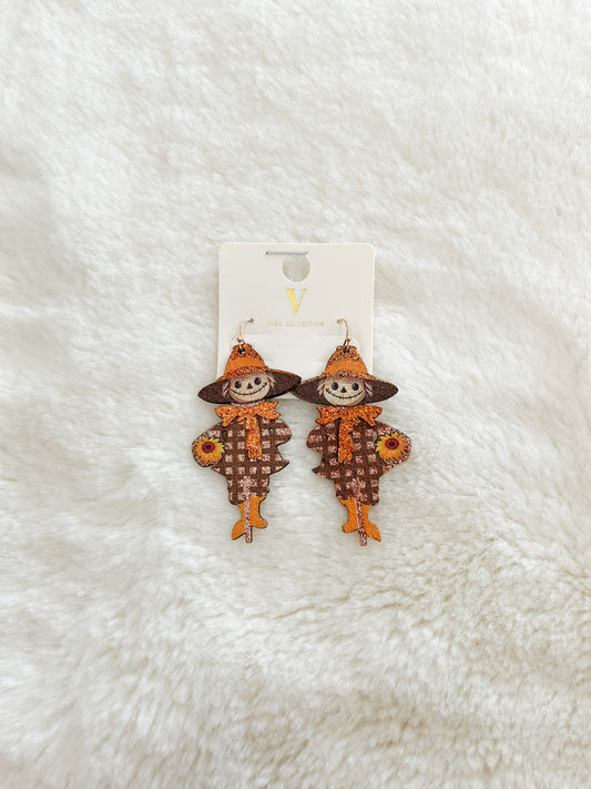 Not So Scary Scarecrow Dangle Earrings