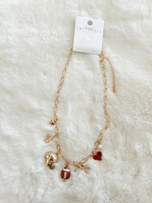 Football Charm Necklace