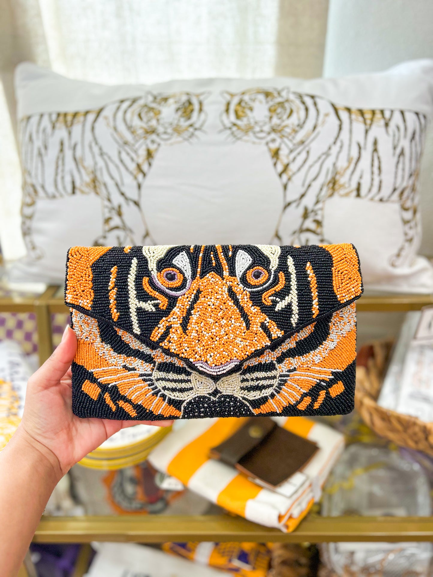 Beaded Tiger Purse