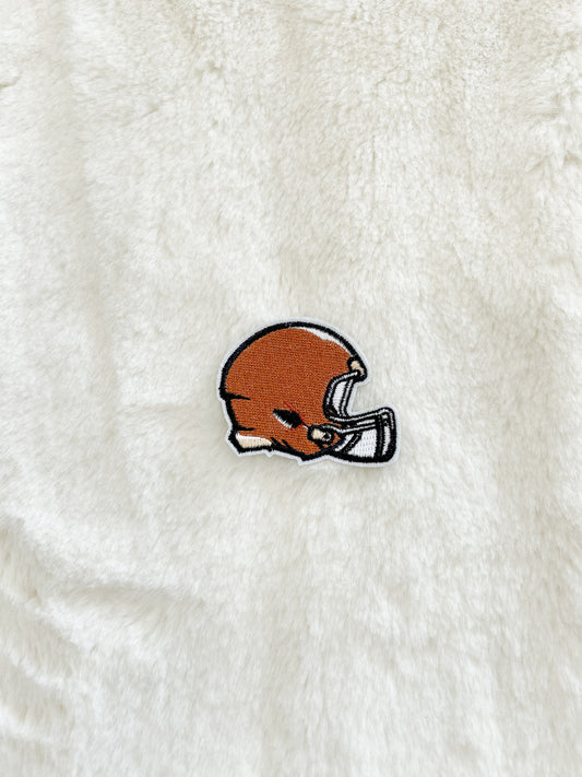 Patch-Mini Brown Football Helmet