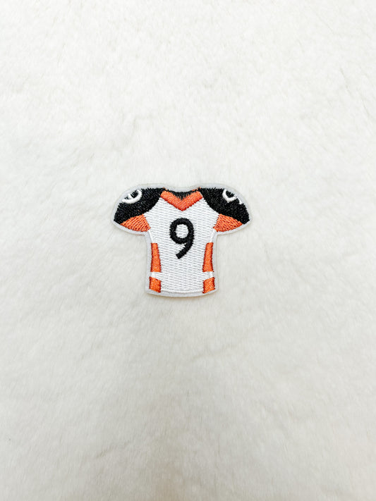 Patch-Orange and White Football Jersey