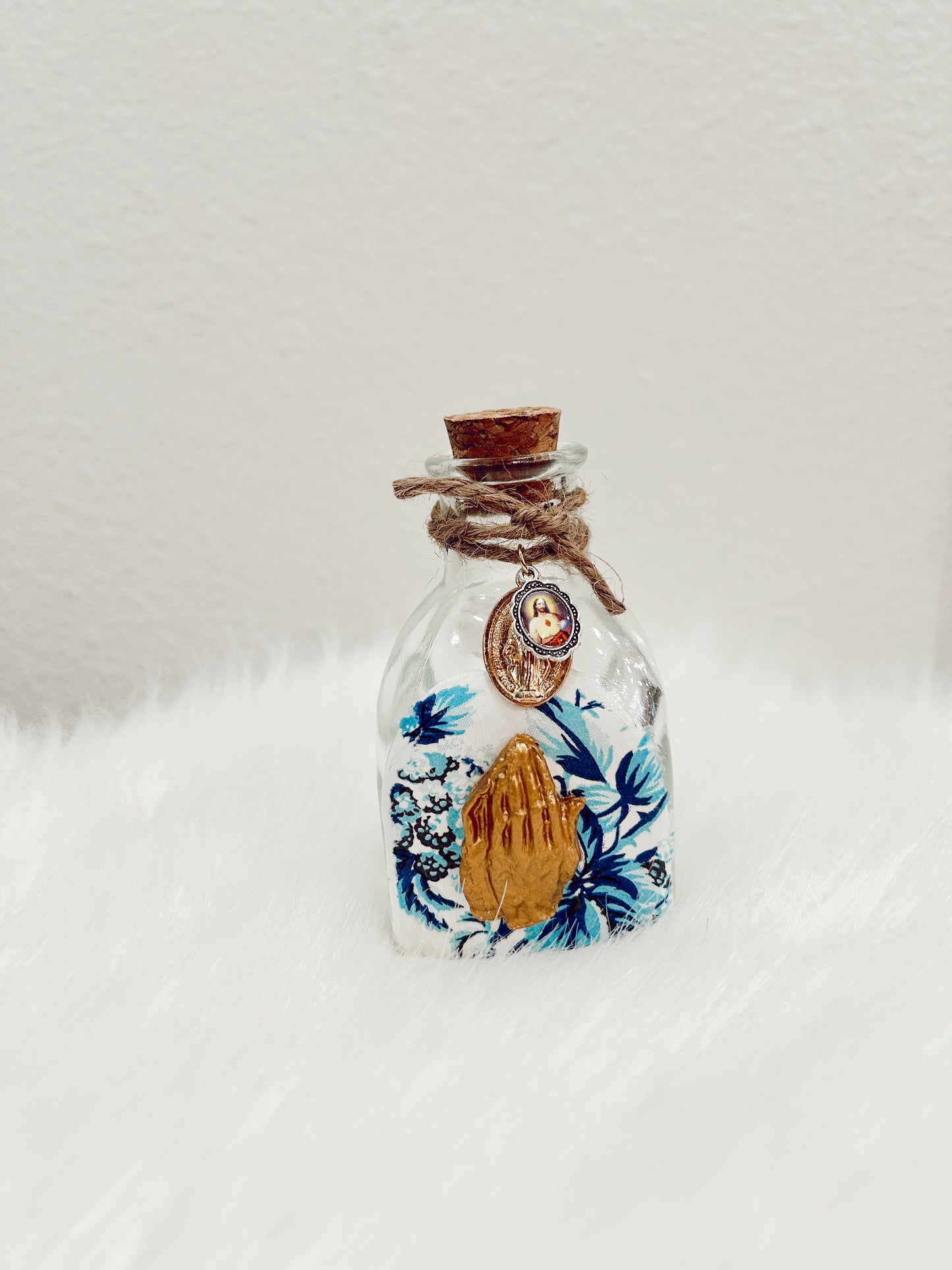 Holy Water Container Blue/ White