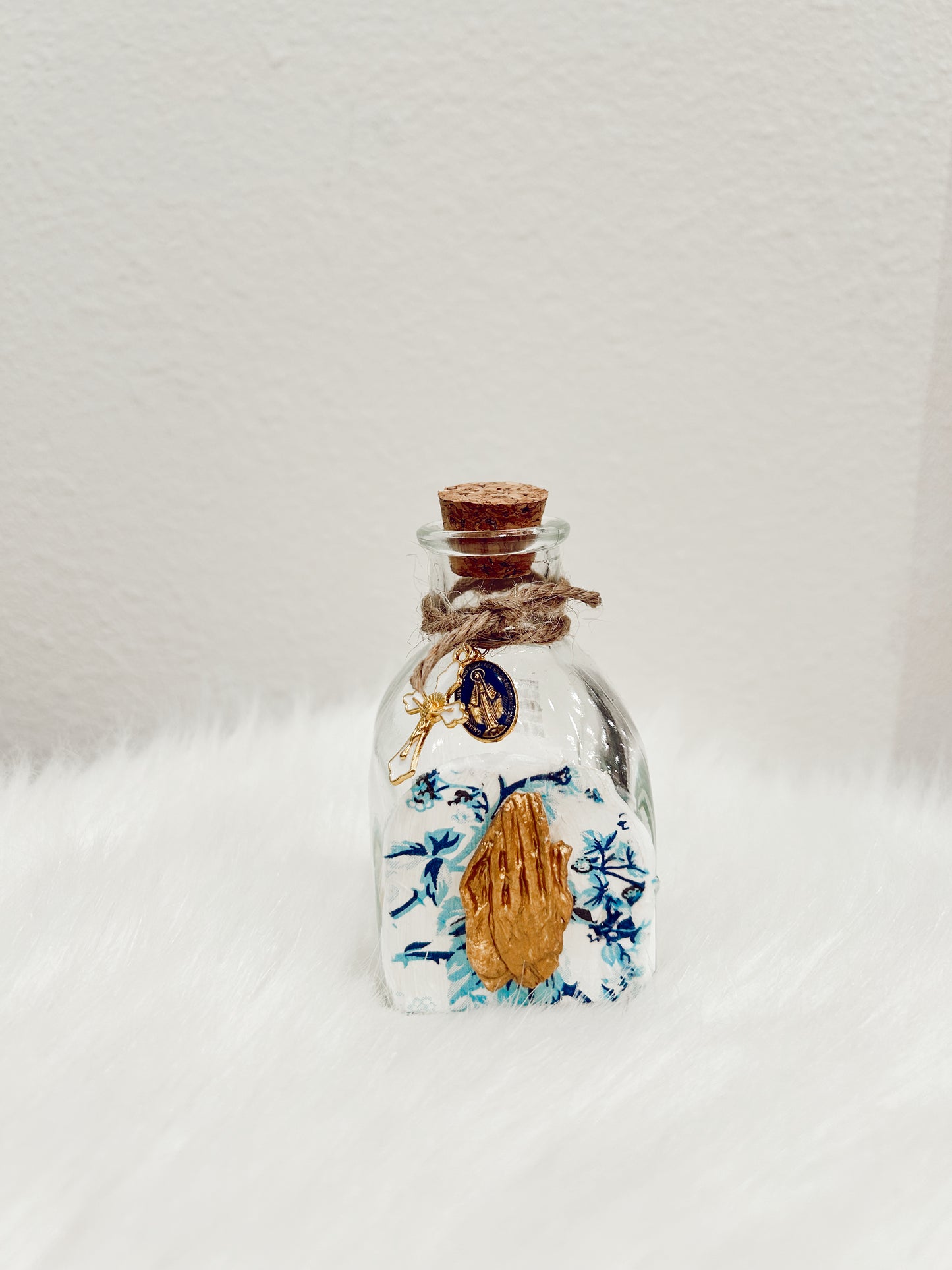 Holy Water Container Blue/ White