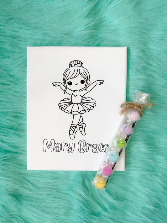 Canvas and Paint Set- Ballerina