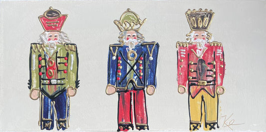 GA Full Nutcrackers Hands Framed Art 12x18